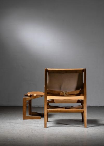 Studio crafted lounge chair with ottoman