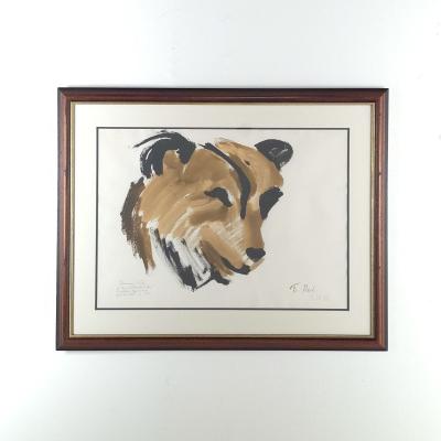 Study of a Bear for the Golden Bears by Tom Hardy 1979