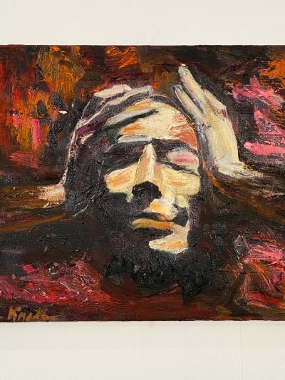 Study of a Face Oil on Canvas