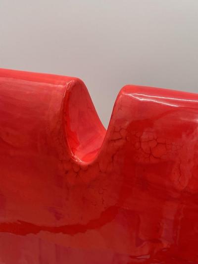 Stuning Ceramic Sculpture of a Kimono Signed