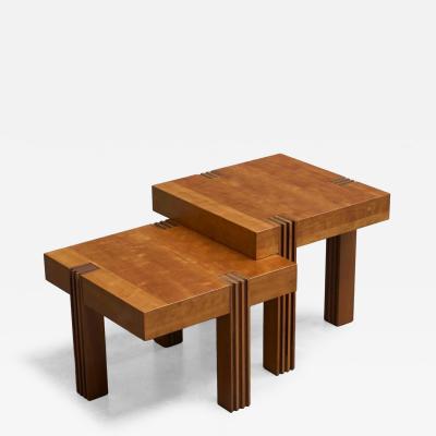 Stunning Architectural Set of Sectional Coffee or Side Tables 1980s