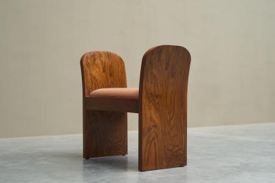 Stunning Art Deco Bench in Burl Walnut and Velvet 1930s