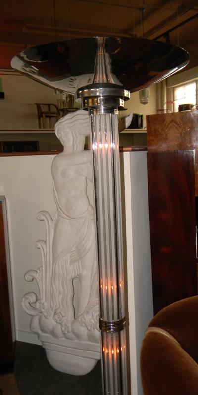 Stunning Art Deco Floor Lamp with glass rods and lights