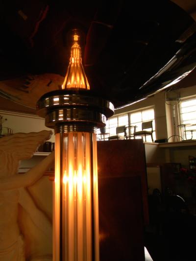 Stunning Art Deco Floor Lamp with glass rods and lights
