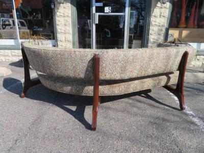 Stunning Curved Sculptural Floating Sofa Mid Century Modern