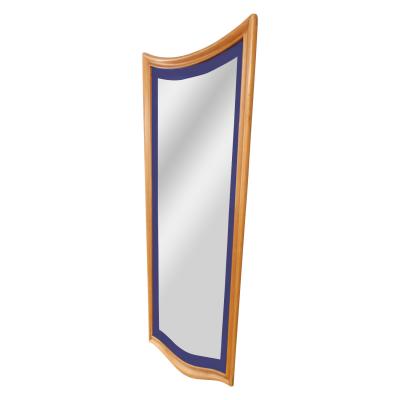 Stunning Italian Art Deco Mirror with Blue Edge 1930s