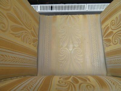 Stunning Karges Parler Deux Hollywood Regency High Low Armchairs