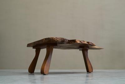 Stunning Live Edge Coffee Table in Solid Baltic Pine Europe 1960s