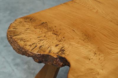 Stunning Live Edge Coffee Table in Solid Baltic Pine Europe 1960s