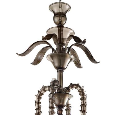 Stunning Modern Smoked Fum Ca Rezzonico Murano Glass Chandelier
