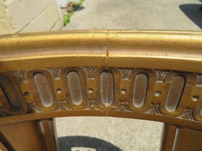 Stunning Pair Hollywood Regency Maison Jansen style Slipper Chairs