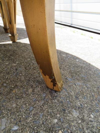 Stunning Pair Hollywood Regency Maison Jansen style Slipper Chairs