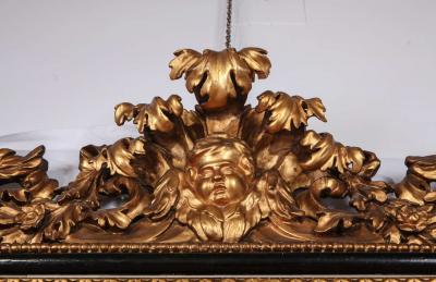 Stunning Pair of Carved Italian Giltwood Mirrors 17th Century