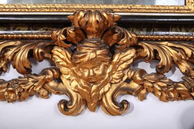 Stunning Pair of Carved Italian Giltwood Mirrors 17th Century