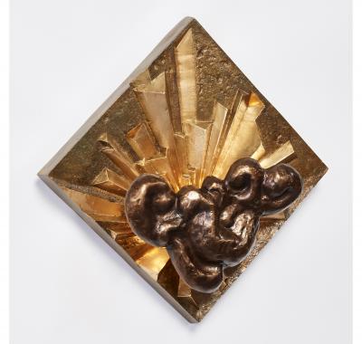 Stunning Pair of Cast Bronze Sconces France 1970s