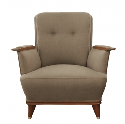 Stunning Pair of Italian Mahogany Club Chairs