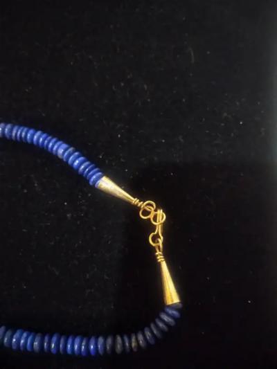 Stunning Richard Begay 19 Lapis Lazuli and Sterling Silver Neckla