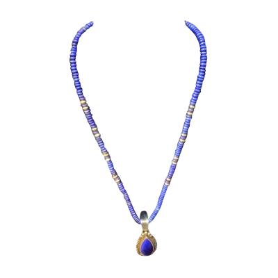 Stunning Richard Begay 19 Lapis Lazuli and Sterling Silver Neckla