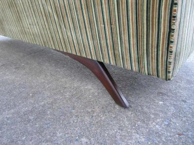 Stunning Splayed Walnut Legs Sofa Mid Century Modern