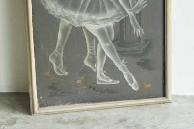 Stunning and Large Ballet Themed Art Deco Art Panel 1940s