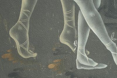 Stunning and Large Ballet Themed Art Deco Art Panel 1940s