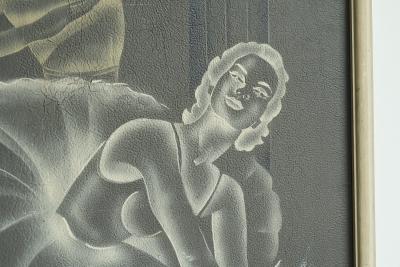 Stunning and Large Ballet Themed Art Deco Art Panel 1940s