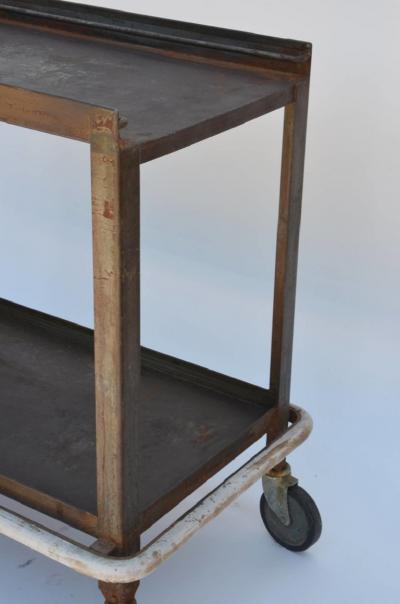 Sturdy Industrial Bar Cart on Wheels