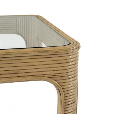 Style of Gabriella Crespi Pencil Reed Coffee Table 1970