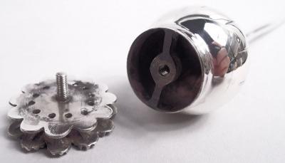 Stylish Buccellati Sterling Silver Stem Flower Salt Pepper Shakers