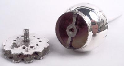 Stylish Buccellati Sterling Silver Stem Flower Salt Pepper Shakers