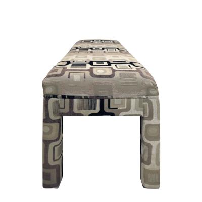 Stylish Clean Line Upholstered Bench 1970s