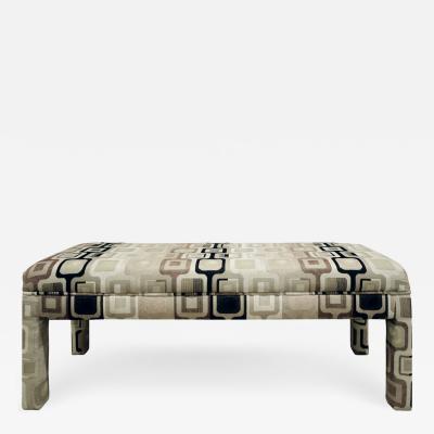 Stylish Clean Line Upholstered Bench 1970s