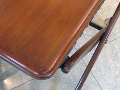 Stylish Italian Mid century Cherrywood Bar drinks Cart with Removable Tray