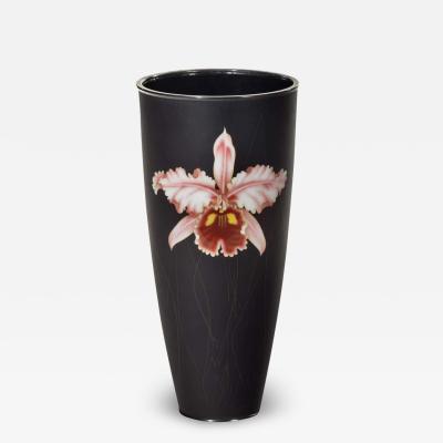 Stylish Showa Period Cloisonn Enamel Beaker Vase by Ando