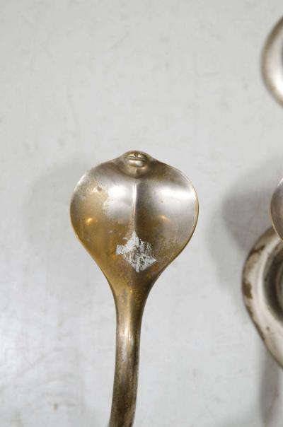 Stylized Egyptian Revival Cobra Sconces