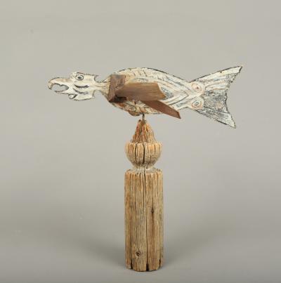 Stylized Folk Art Eagle Whirligig
