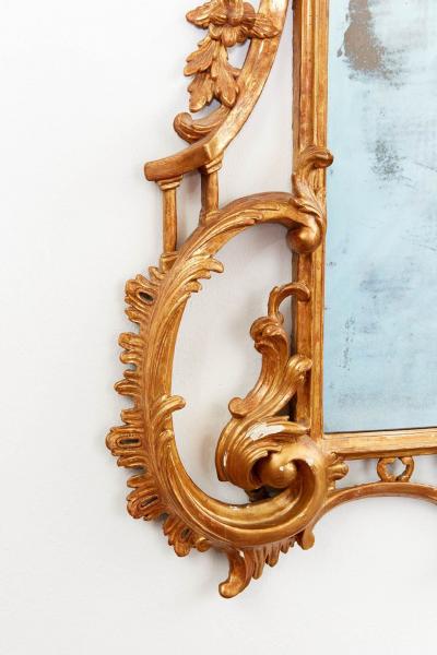 Substantial Georgian Rococo Giltwood Mirror