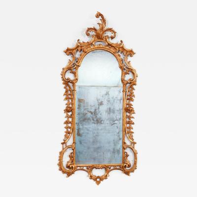 Substantial Georgian Rococo Giltwood Mirror