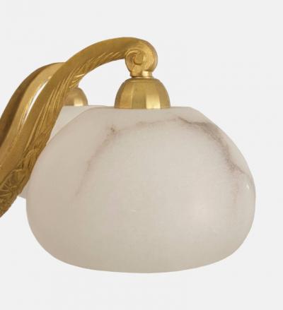 Sue et Mare French Art Deco Gilt Bronze Six Arm Chandelier Attributed Sue et Mare