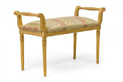 Sue et Mare French Art Deco Giltwood Upholstered Bench