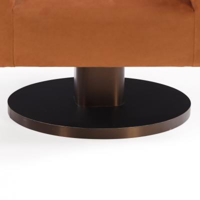 Suede Pedestal Cube Chair