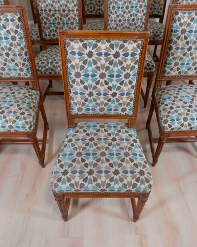 Suite of twelve Louis XVI style chairs