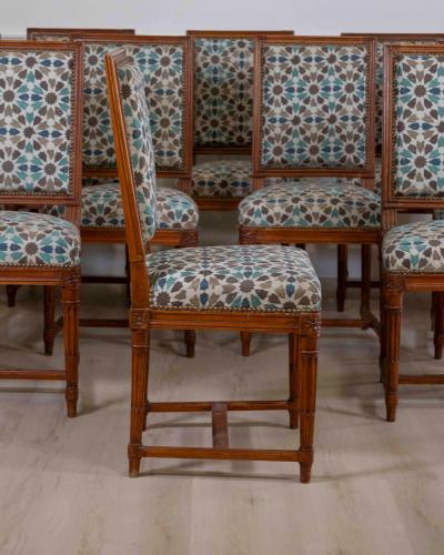 Suite of twelve Louis XVI style chairs