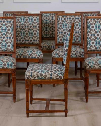 Suite of twelve Louis XVI style chairs