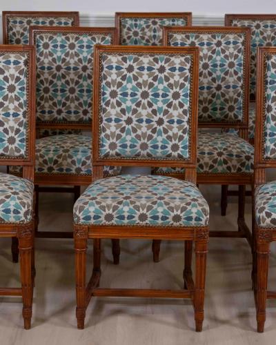Suite of twelve Louis XVI style chairs