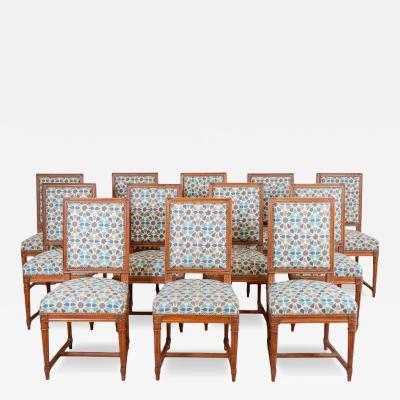 Suite of twelve Louis XVI style chairs