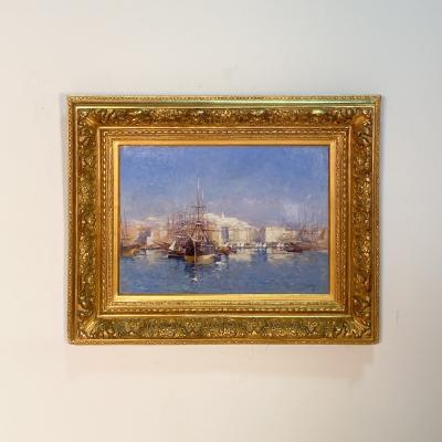 Summerday in Marseille Eugene Galien Laloue