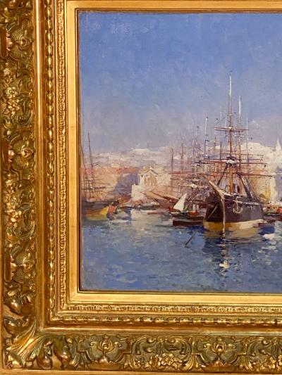 Summerday in Marseille Eugene Galien Laloue