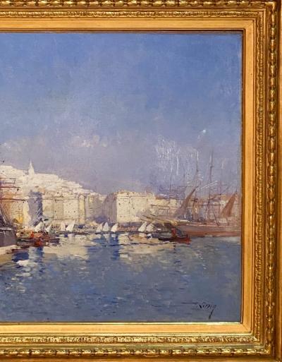 Summerday in Marseille Eugene Galien Laloue