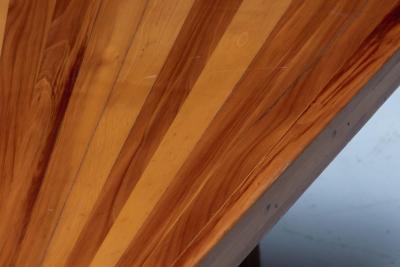 Sunburst Marquetry Corner Table France 1980s